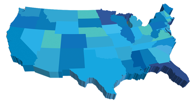 United States map icon