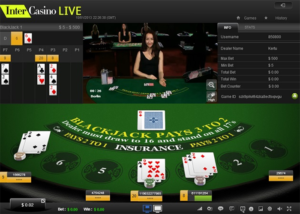 InterCasino live dealer blackjack