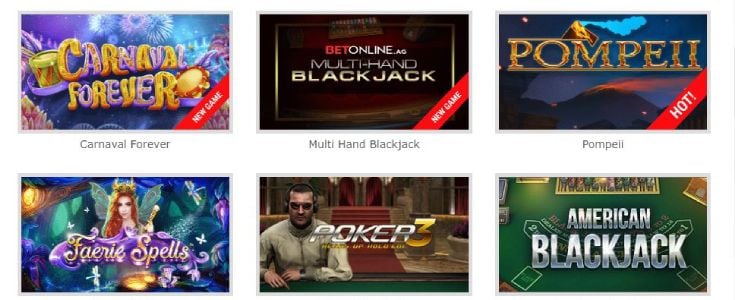 BetOnline Online Casino Games screenshot