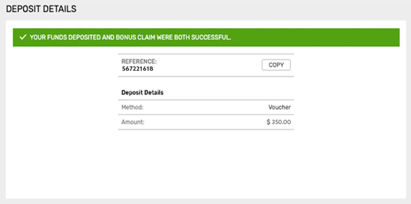 Online Casino Voucher Deposit Cleared