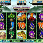 T-Rex Online Slots Gameplay Screenshot