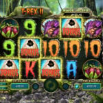 Online Slot Game T-Rex II Gameplay Screenshot