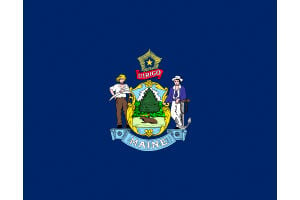 Maine Gambling Laws State Flag Icon