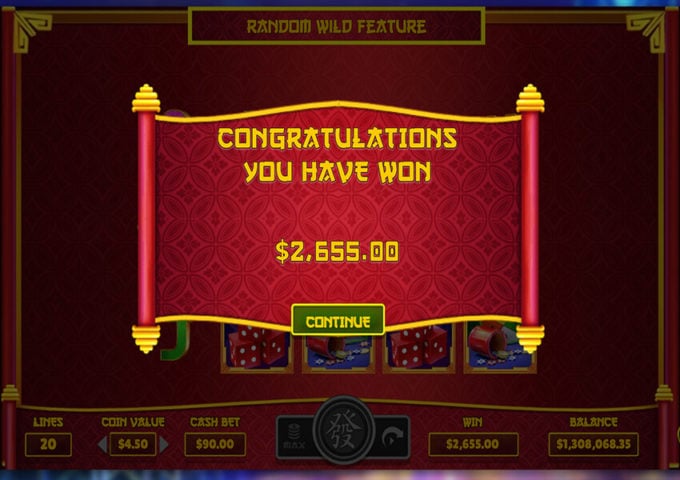 Lucky Macau Online Slot Review Big Win Screenshot