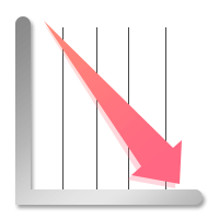 Stop Loss Red Arrow Down Icon