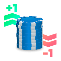 The D’alembert System Chip Stack with + or - 1 Icon