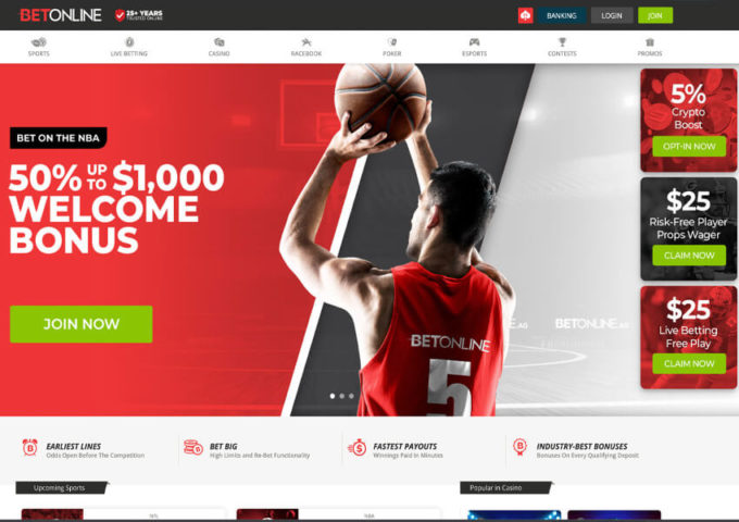 BetOnline Sportsbook Screenshot