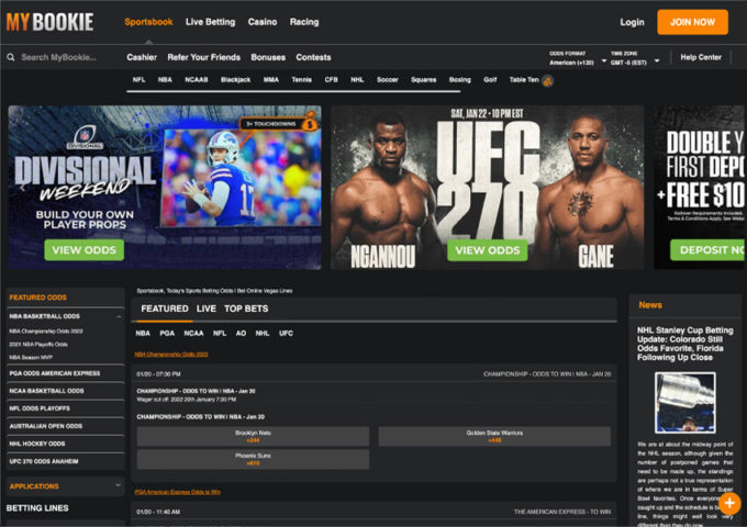 MyBookie Sportsbook Screenshot