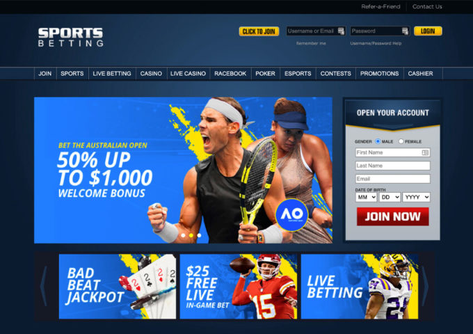 Sportsbetting.AG Sportsbook Screenshot