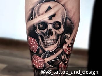 Skull Gambling Tattoos