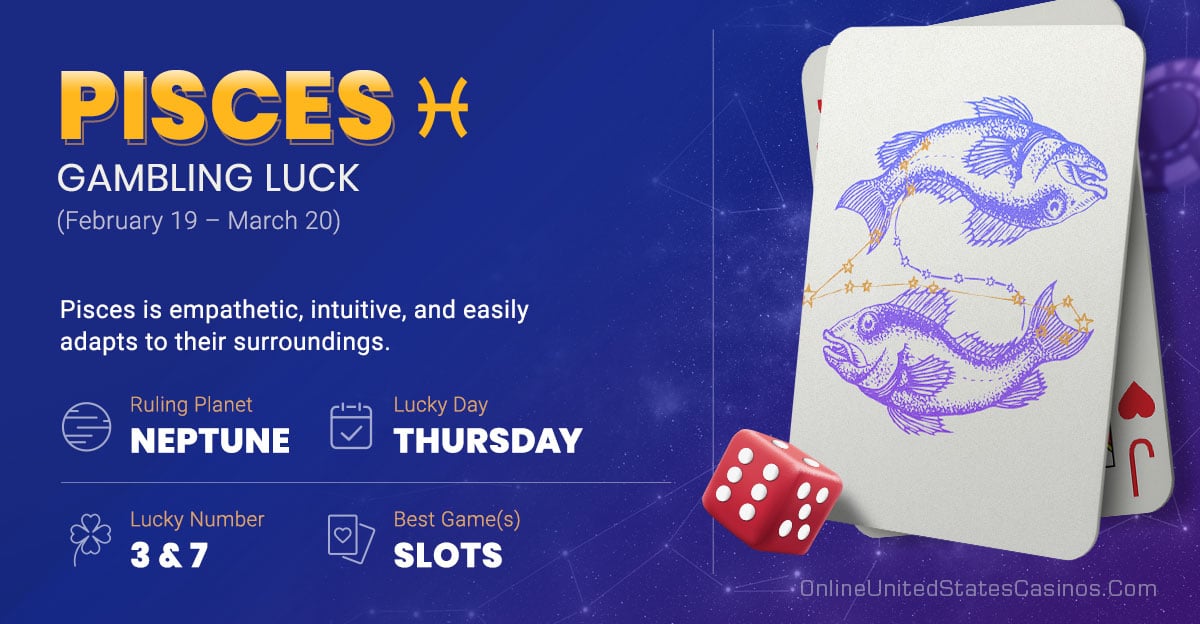 Pisces Gambling Horoscope Infographic