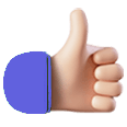 thumbs up purple