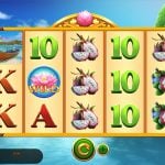 Oriental flower slot game play screenshot