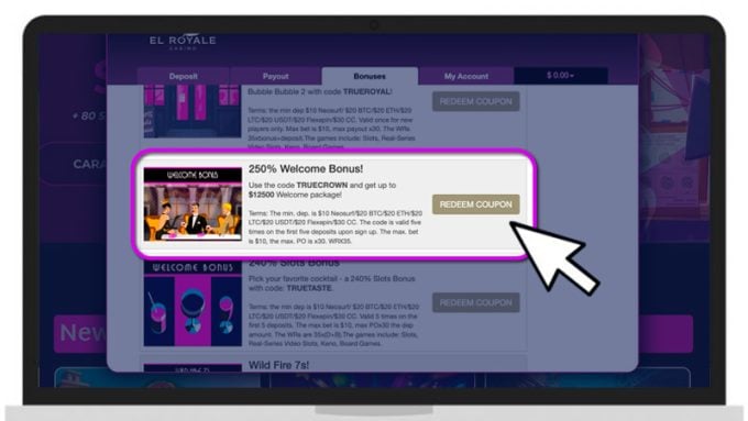 Compare El Royale Casino Bonuses