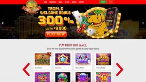 Lucky Hippo Casino Home Page