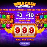 wild cash dice gameplay screenshot of the bonus round