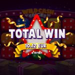 wild cash dice slot game live screenshot showing a winning round