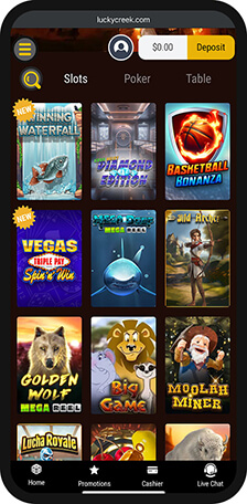 Lucky Creek Casino Games