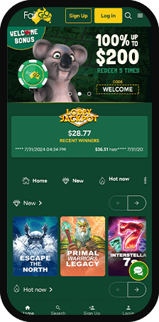 Fair Go Casino Homepage