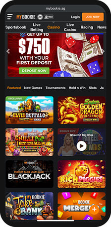 My Bookie Casino Homepage