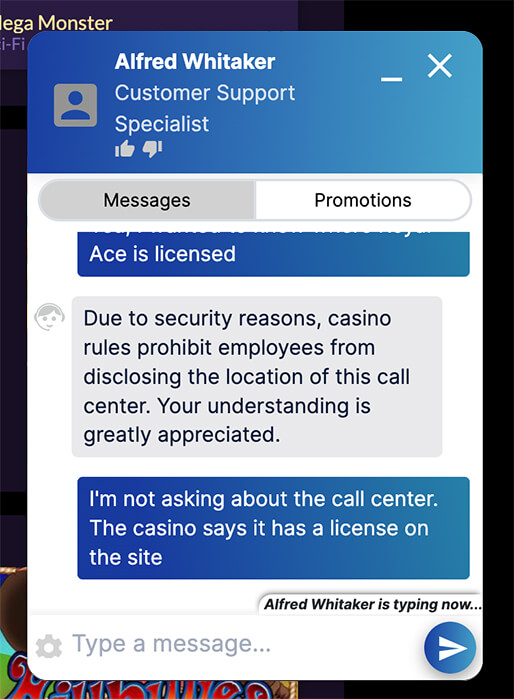 Royal Ace Customer Support 06