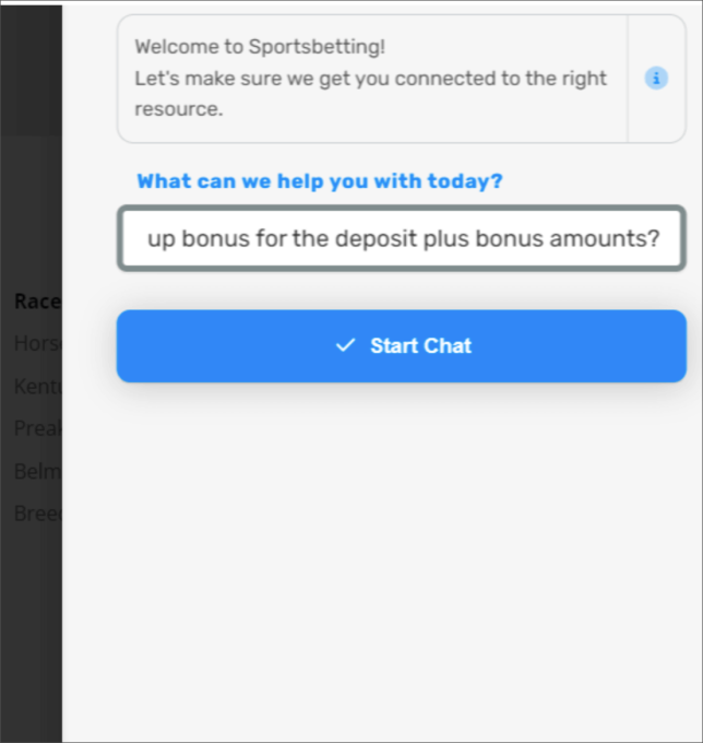 SportsBetting.Ag Customer Support Chat