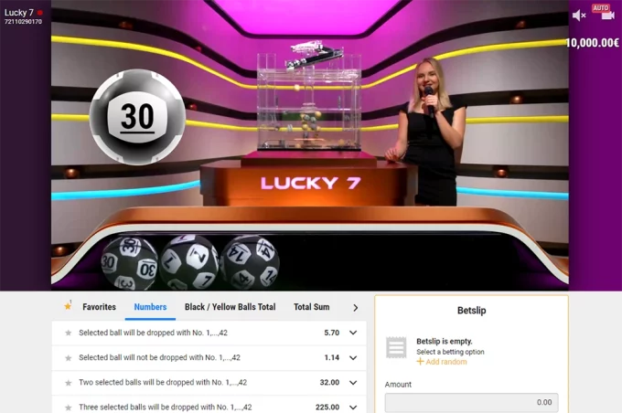 live dealer lottery - lucky7