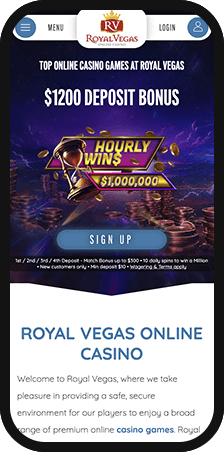 Royal Vegas Casino Homepage