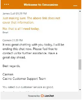 Emu Casino Support 6